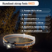 Набор Налобный фонарь Fenix HM23+Фонарь ручной Fenix PD35 V3.0 PD35V30
