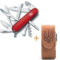 Фото Комплект Victorinox Нож Huntsman 1.3715 + Чехол для ножа универсальный на липучке + Фонарь